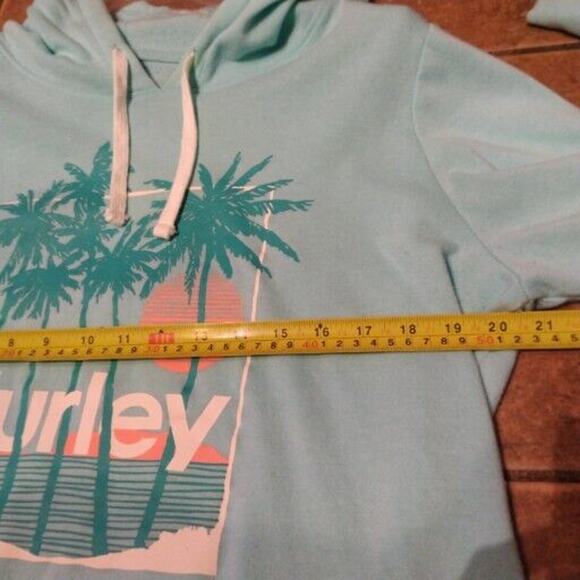 Hurley Sweater Womens Large LG L Blue Green Hoodie Pullover Sweatshirt Ladies - Picture 11 of 12